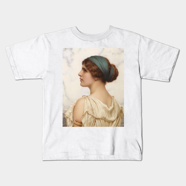 Atalanta by John William Godward Kids T-Shirt by Classic Art Stall